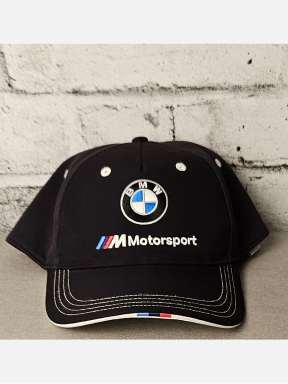 BMW M Motorsport Puma Snapback Hat Black Racing Cap Adjustable